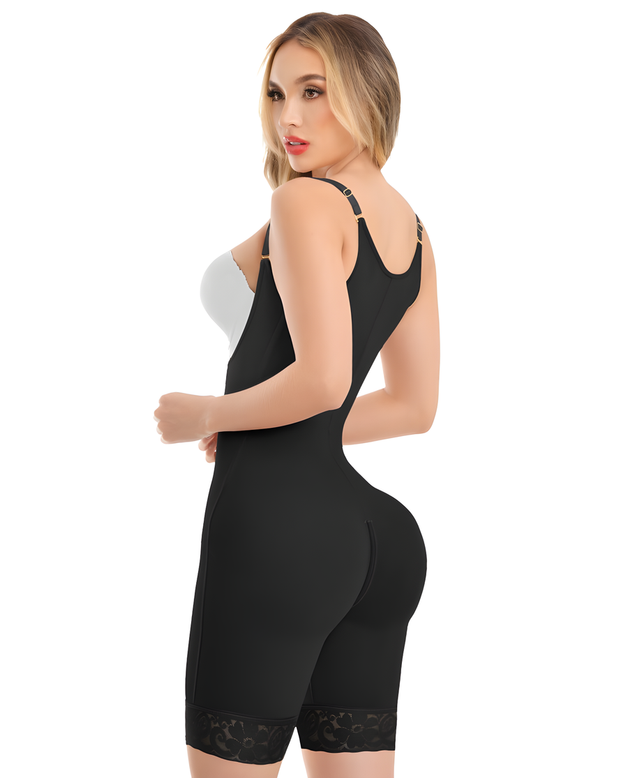 MAJA 1372 – Invisible Full Back Coverage Faja | Adjustable Straps Half-Leg Colombian Stage 3 – view 2