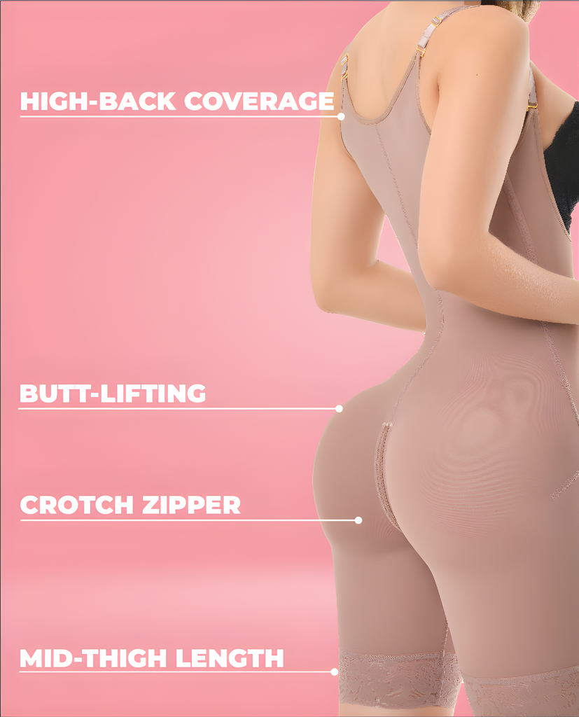 MAJA 1372 – Invisible Full Back Coverage Faja | Adjustable Straps Half-Leg Colombian Stage 3 – view 6