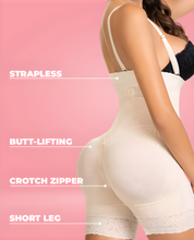 Load image into Gallery viewer, Luna short leg strapless Adjustable Bra Strap Stage 4 Colombian Faja – view 5