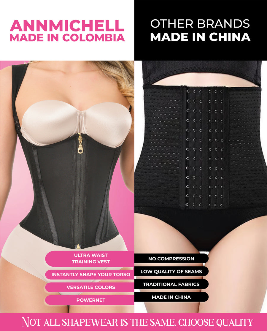Ultra Extreme Stage 5 Vest Waist Trainer – 2-in-1 Shapewear by Ann Michell 15 Steel Bones – view 9