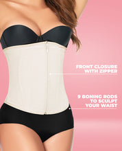Load image into Gallery viewer, Excelencia short torso waist trainer 9 steel bones 1024E