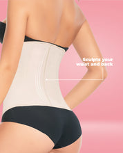 Load image into Gallery viewer, Excelencia short torso waist trainer 9 steel bones 1024E