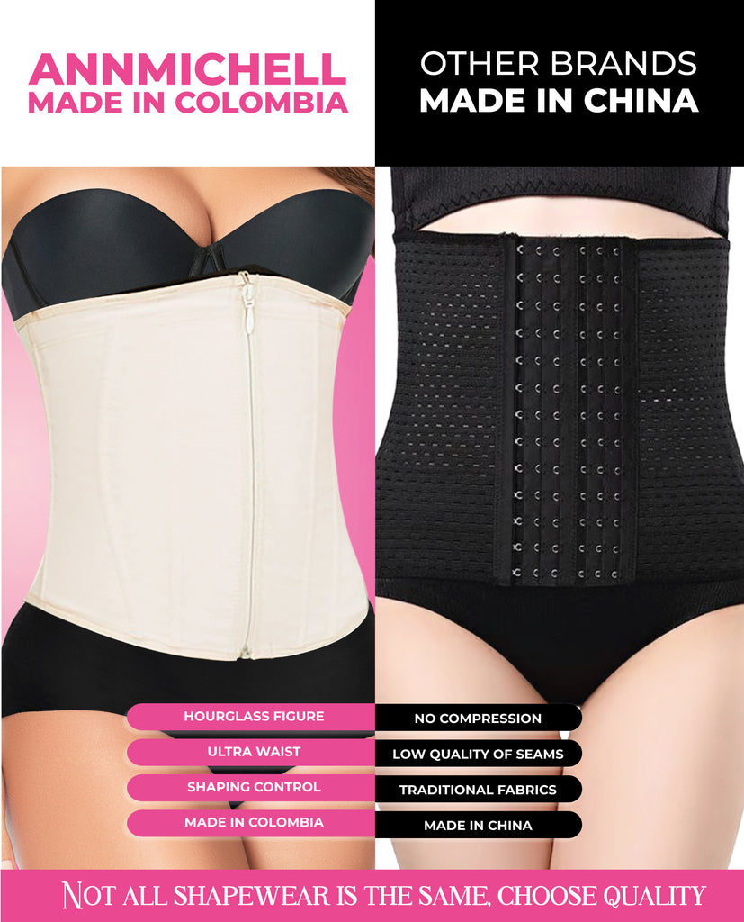 Excelencia short torso waist trainer 9 steel bones 1024E
