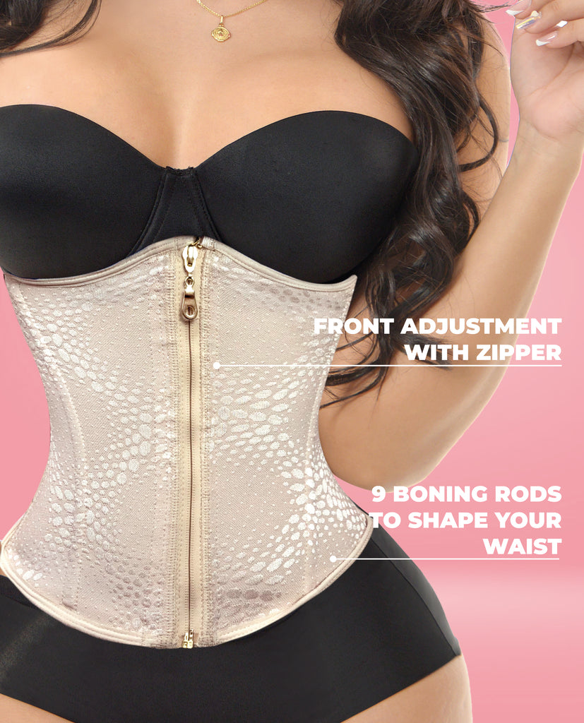 Stage 2 Colombian Afrodita Waist Trainer – 9 Steel Bones High Compression Shapewear Mouline Rouge