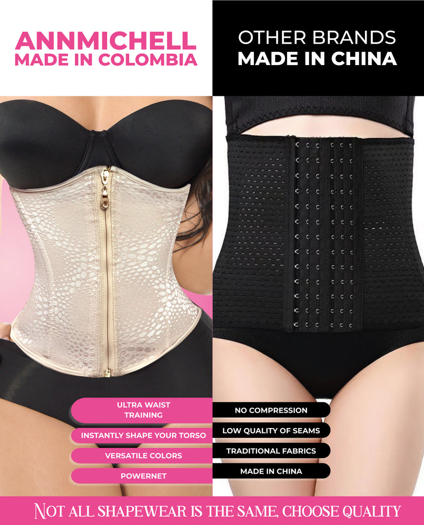 Stage 2 Colombian Afrodita Waist Trainer – 9 Steel Bones High Compression Shapewear Mouline Rouge