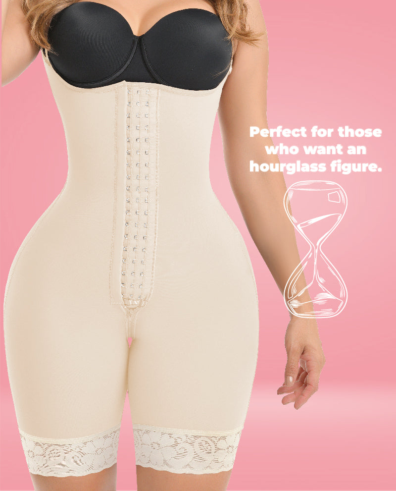 Guapa Invisible Full back coverage Faja With hooks Half leg Colombian Stage 3