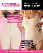Load image into Gallery viewer, Guapa Invisible Full back coverage Faja With hooks Half leg Colombian Stage 3