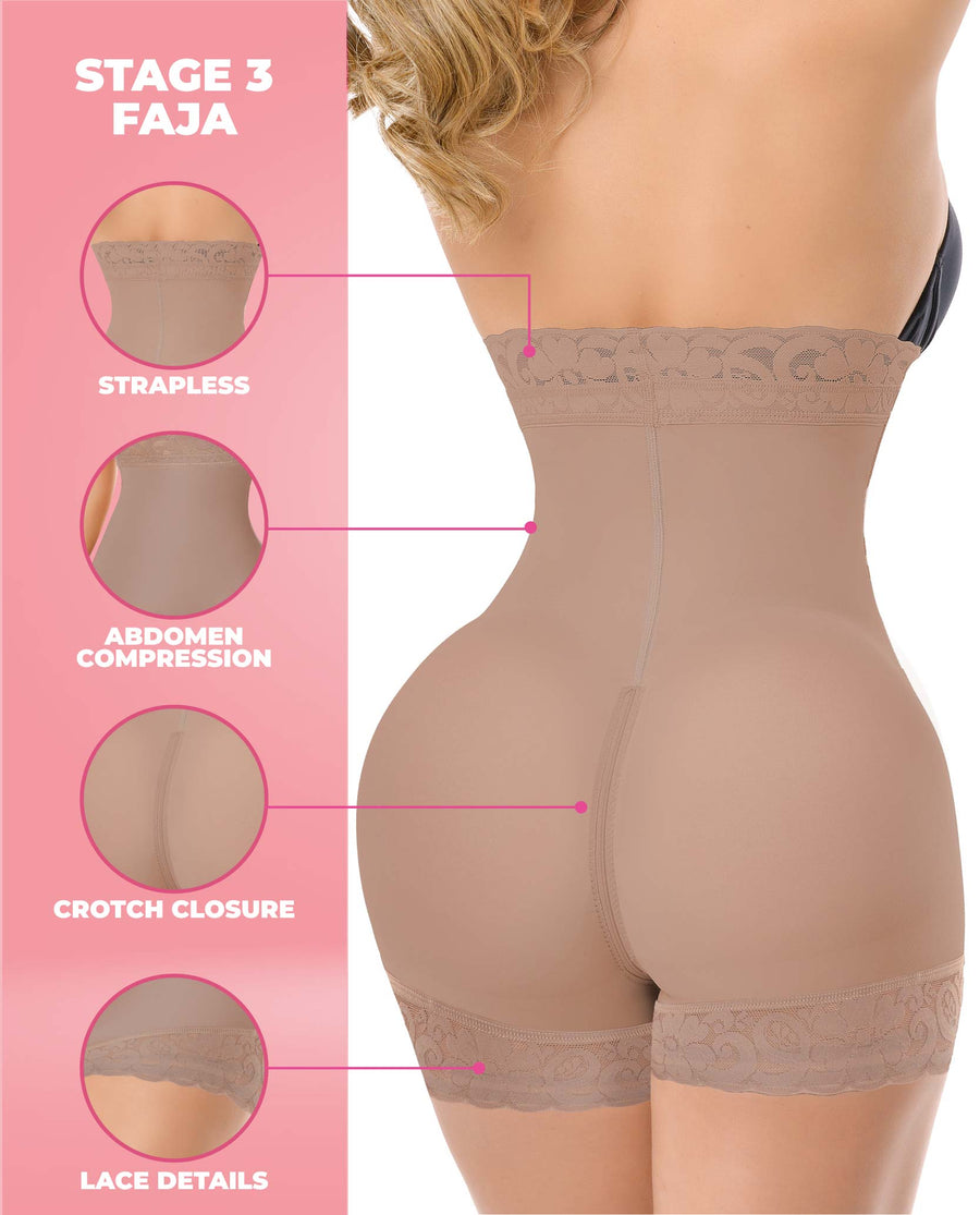 Annmichell Sublime 1385  Invisible High waisted shorts Instant butt lift Colombian Stage 3 With stylish lace – view 8