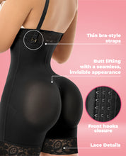 Load image into Gallery viewer, Glamurosa Invisible  Luxury lace Strapless 3 row front hooks faja Colombian Stage 3