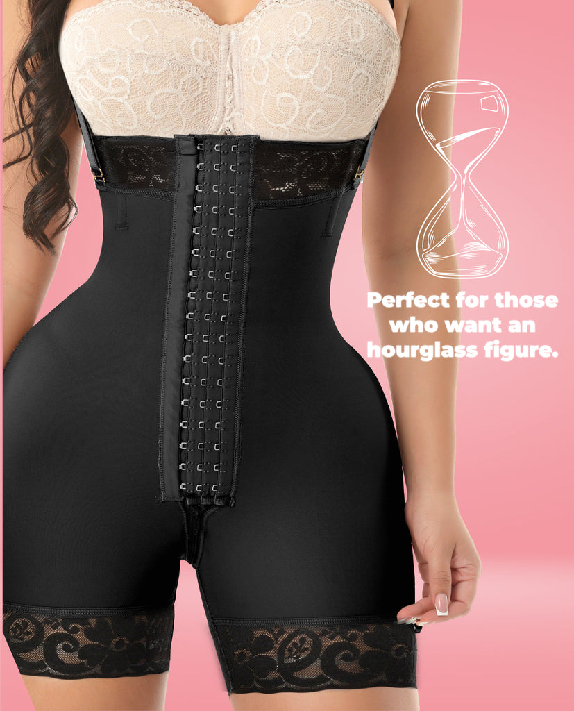 Glamurosa Invisible  Luxury lace Strapless 3 row front hooks faja Colombian Stage 3