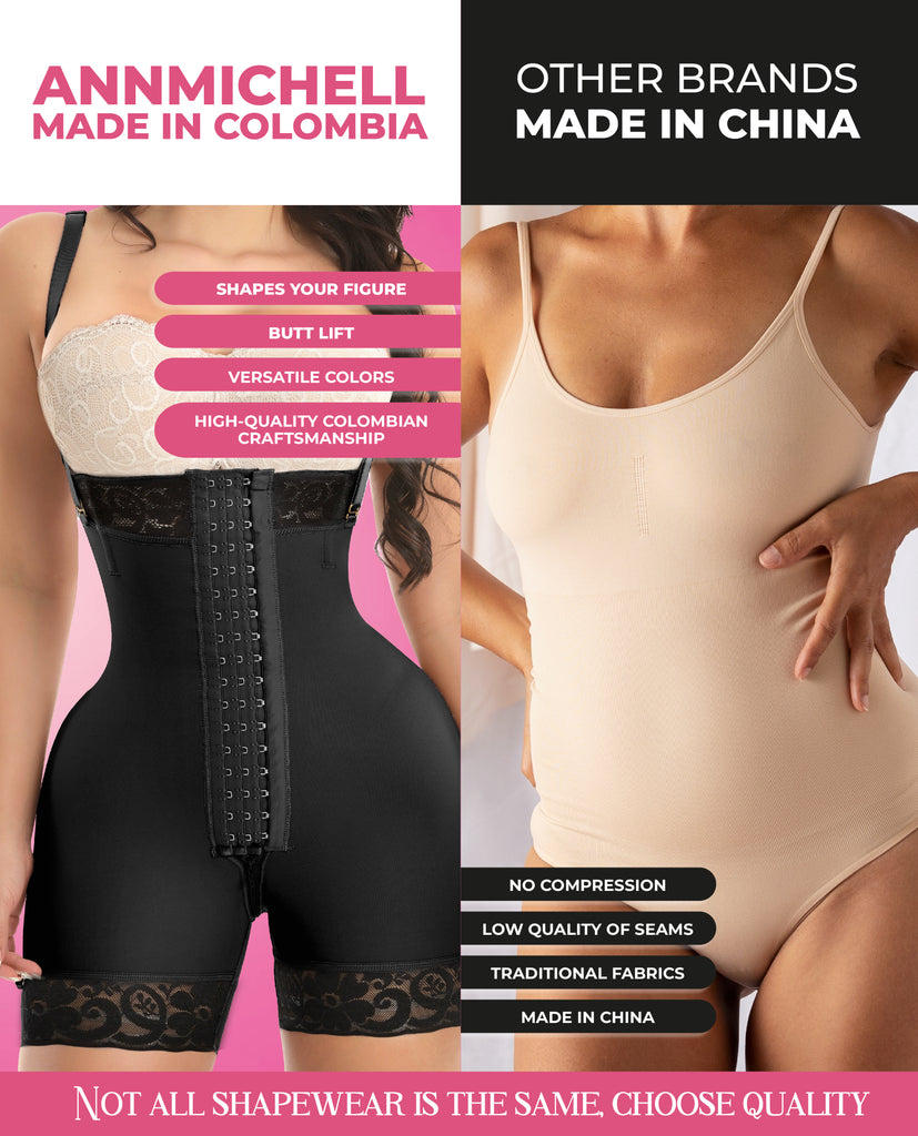 Glamurosa Invisible  Luxury lace Strapless 3 row front hooks faja Colombian Stage 3