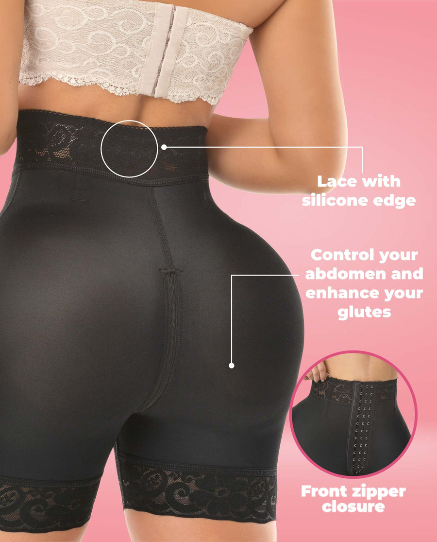 Ann Michell REGIA 1597 – Invisible Luxury Lace Shorts | Stage 5 Colombian Compression with 3-Row Hooks & Instant Butt Lift – view 7