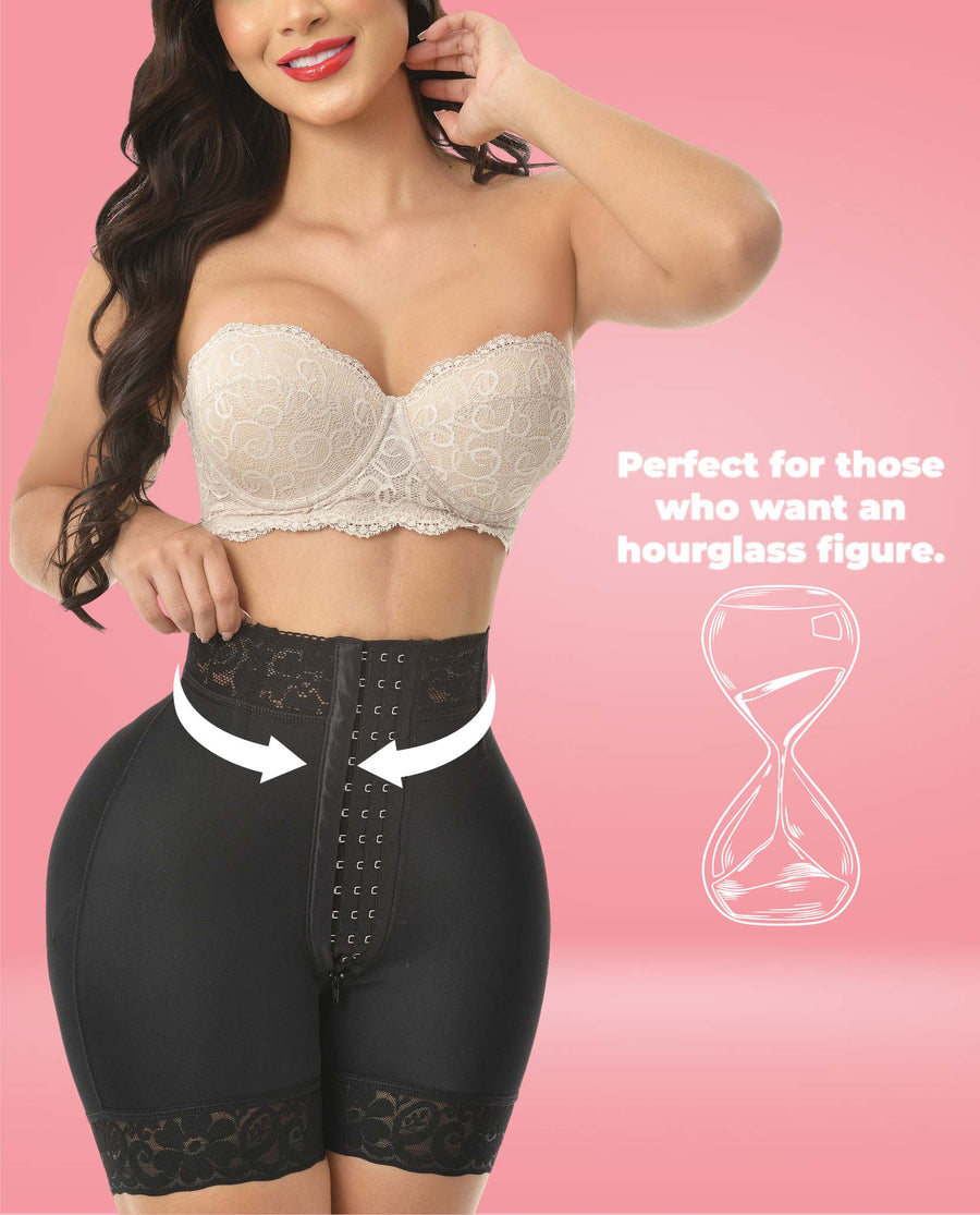 Ann Michell REGIA 1597 – Invisible Luxury Lace Shorts | Stage 5 Colombian Compression with 3-Row Hooks & Instant Butt Lift – view 5