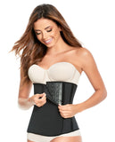 Invisible Front Stage 4 Colombian Invisible Waist Trainer – High-Compression Latex Shaper with Velcro Cover 2041