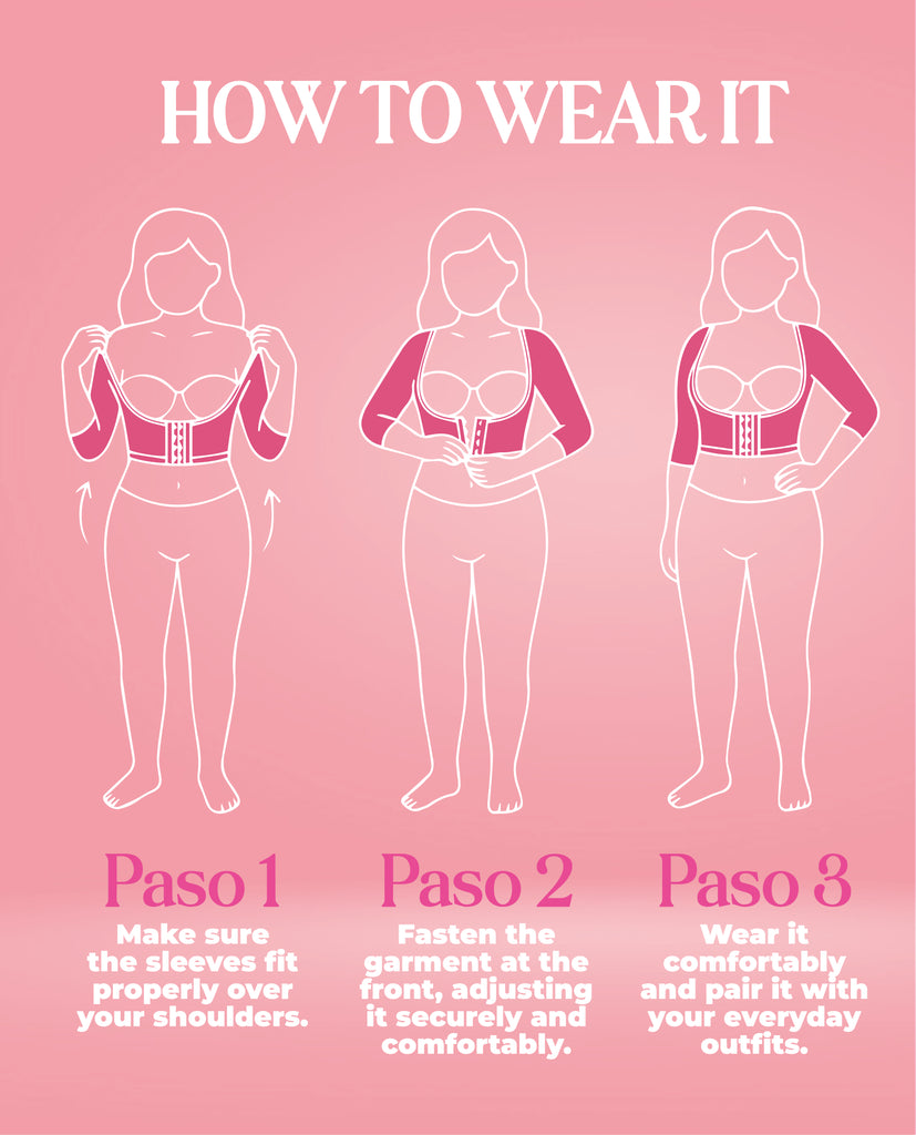 3000 - Lupita Stage 4 Ann Michell Colombian Arm Compression Garment – Long Sleeve Posture Support Shapewear