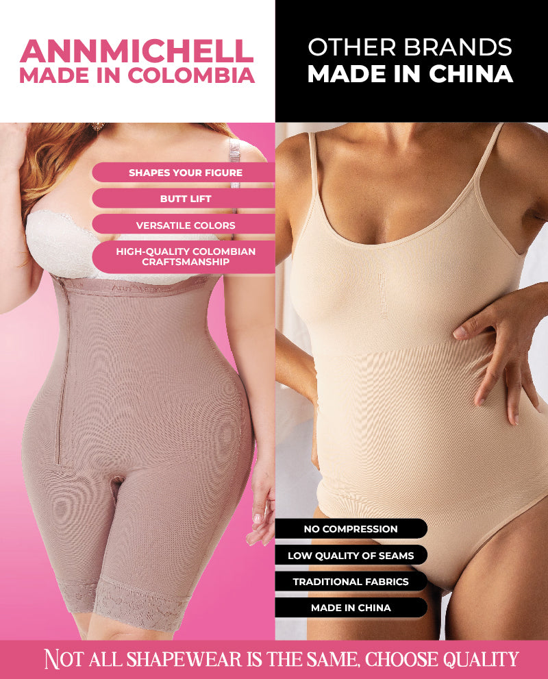 Jana high back thigh-length side zipper faja