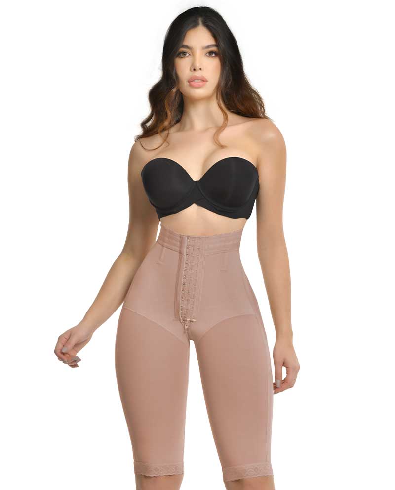 Hourglass figure with a small waist and two sizes larger in the hips. Long Leg