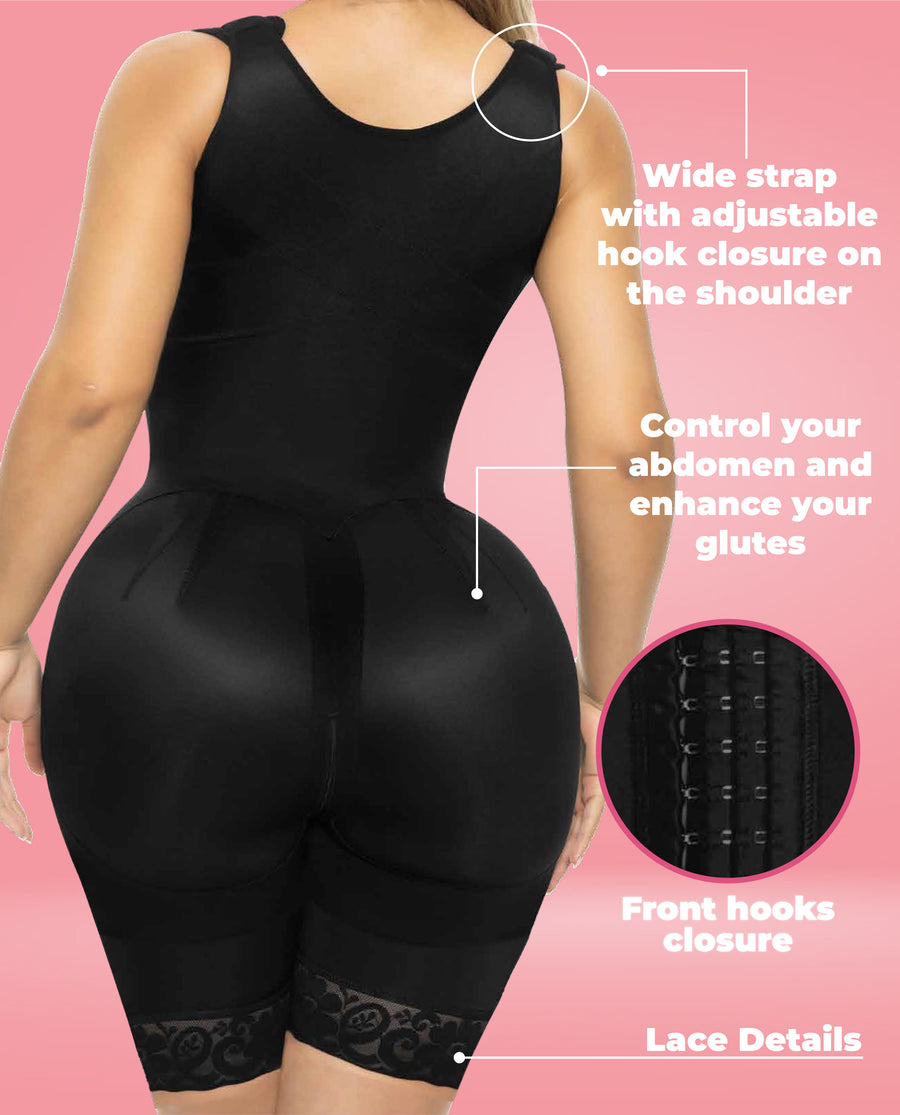 Heidy Stage 2 BBL recovery & tummy tuck recovery colombian Faja Post-Op No Bra Half leg  Bootylove ™ – view 4