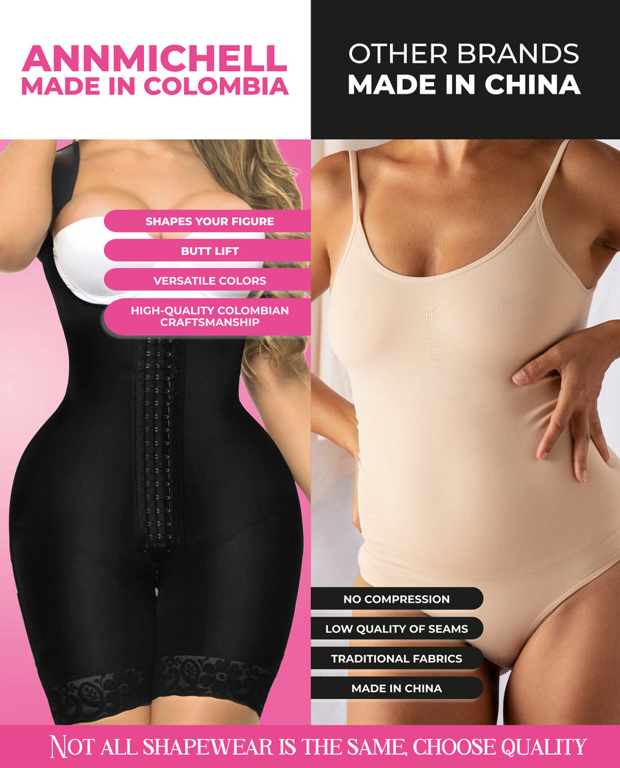 Heidy Stage 2 BBL recovery & tummy tuck recovery colombian Faja Post-Op No Bra Half leg  Bootylove ™ – view 6