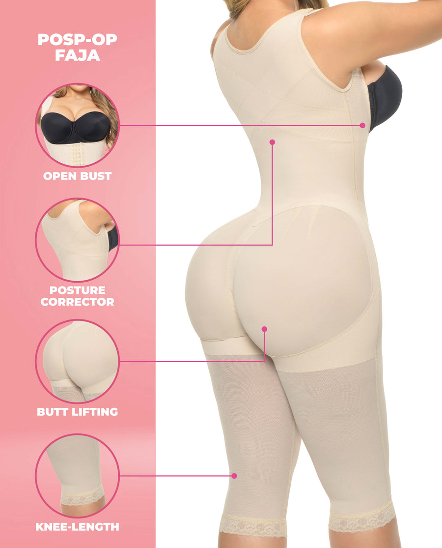9551 Selena stage 4 faja colombian post surgery recovery long leg no bra Bootylove ™