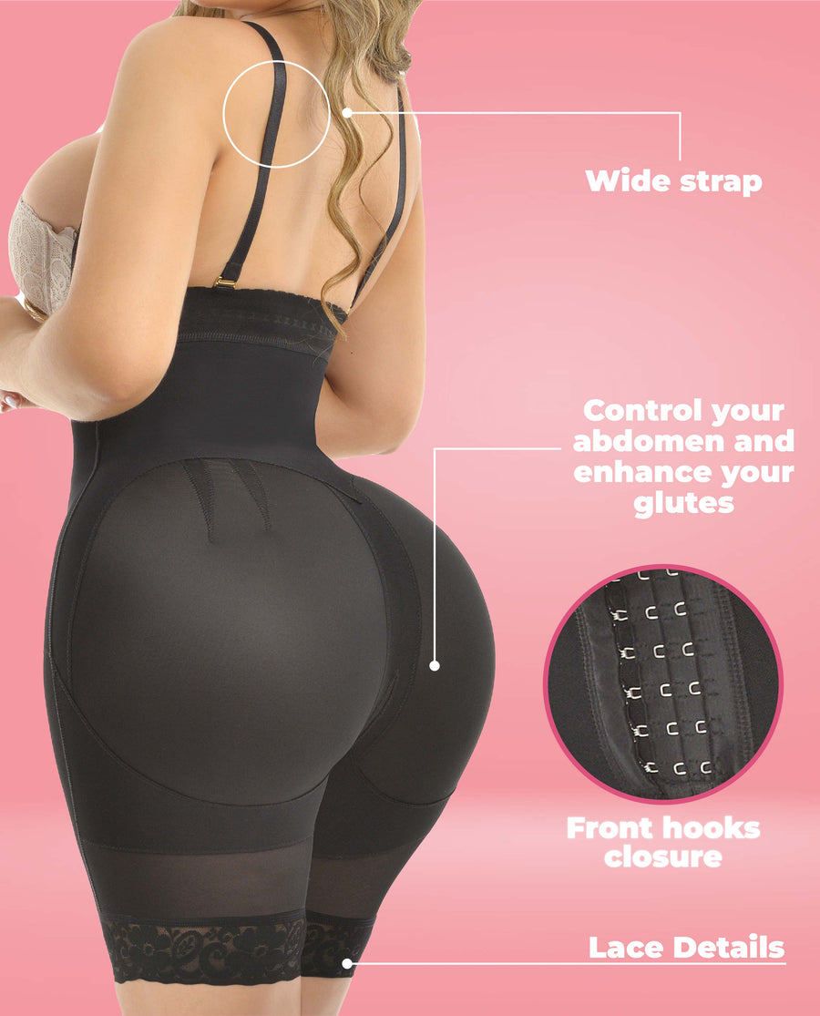 Adel stage 4 figure with bbl colombian faja half leg & perfect curves no bra Bootylove ™ – view 6