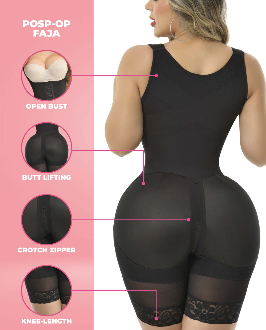 Jaiden Stage 4 BBL Maintenance & Lifestyle Colombian Faja Post-Op No Bra Half leg  Bootylove ™ – view 3