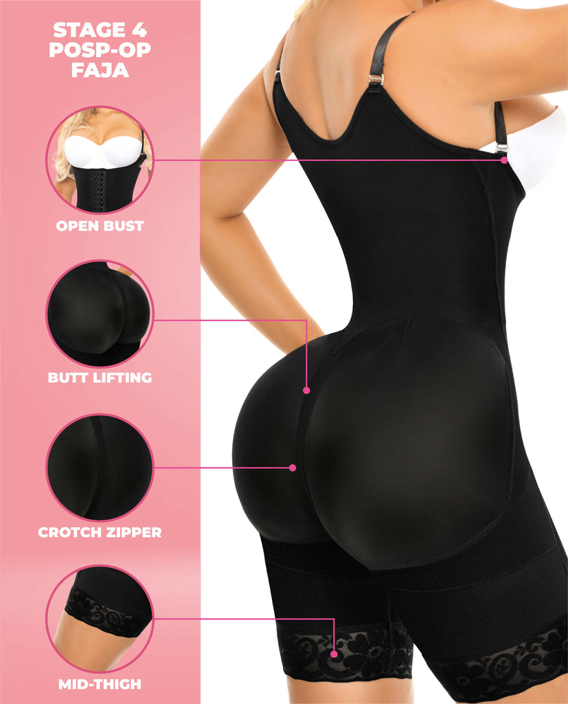 Ellie Stage 4 Figure With Bbl Colombian Faja Half Leg & Perfect Curves No Bra Bootylove ™