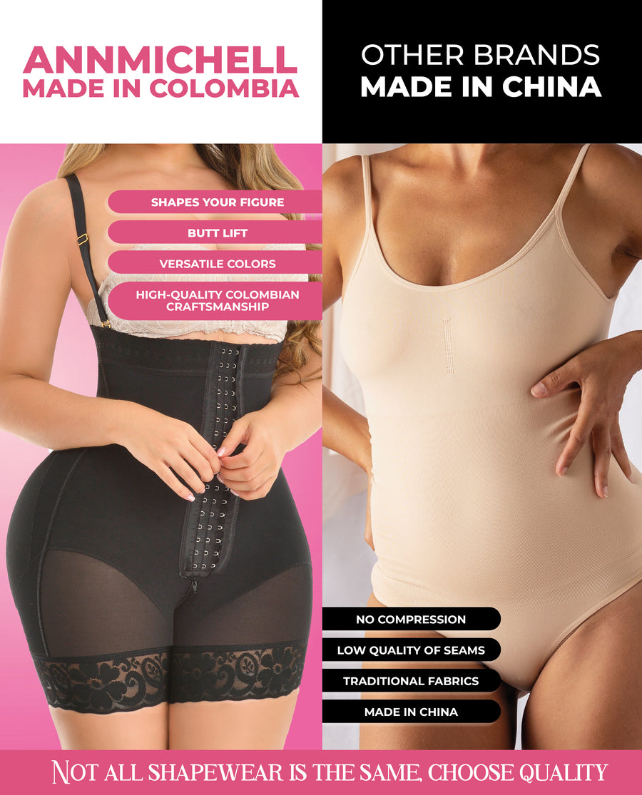 Maya stage 4 BBL Maintenance & Lifestyle Colombian Faja 3 hooks no bra short leg shapewear  Bootylove ™ – view 7