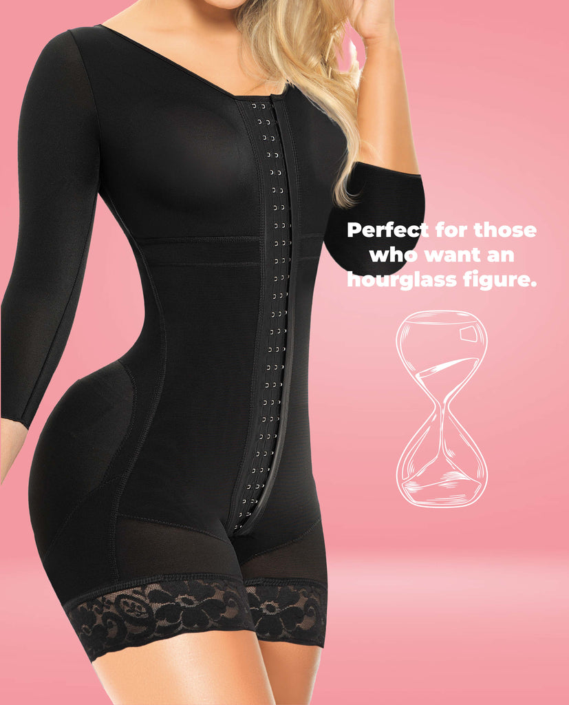 Lexi Stage 4 Hourglass Bbl Faja Colombian Post Surgery With Sleeves Short Leg And Bra Bootylove ™