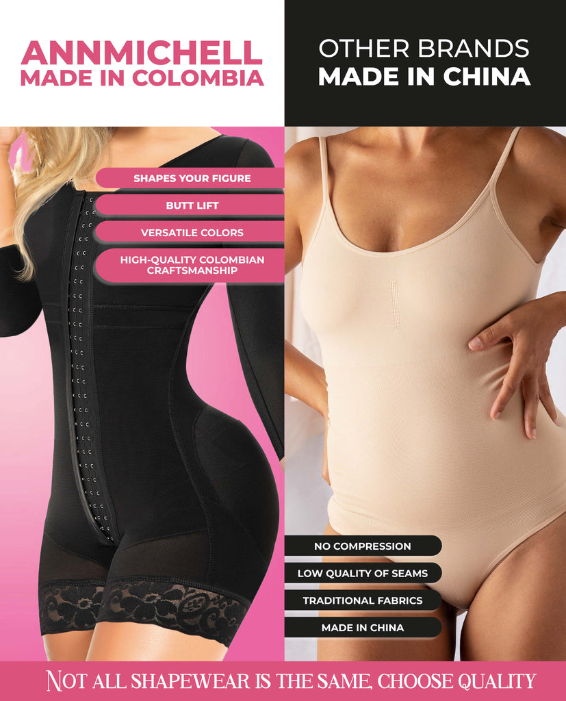 Lexi Stage 4 Hourglass Bbl Faja Colombian Post Surgery With Sleeves Short Leg And Bra Bootylove ™