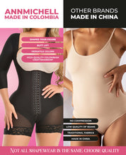 Load image into Gallery viewer, Nia Stage 4 Hourglass Faja Colombian Post Surgery With Sleeves Short Leg No Bra Bootylove