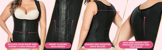 Front closure with hooks