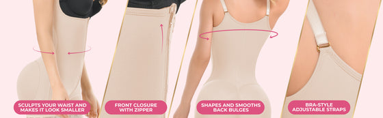 Front closure with zipper