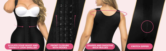 Front closure with hooks